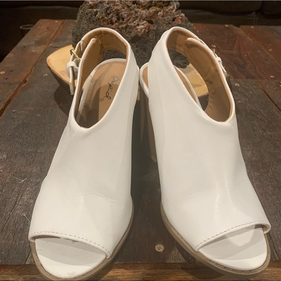 Sz 7 -QUPID- PEEP TOE SLINGBACK MULE SANDAL- EXCELLENT CONDITION -A1 - Picture 3 of 7